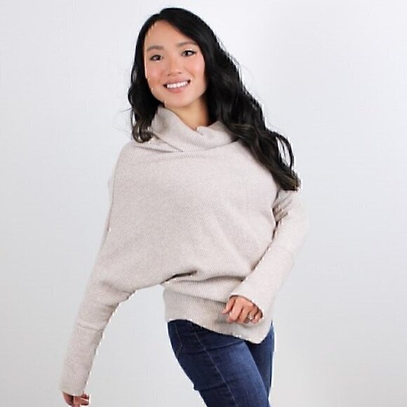 Slouchy Knit Tunic Sweater - Taupe - Picture 4 of 5